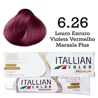Imagem de Coloração 6.26 Louro Esc Viol Vm Marsala Plus  Itallian Color