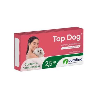 Imagem de Vermífugo Top Dog 2,5 Kg 4 Comp Pra Verme Cachorros Cães - Ouro Fino