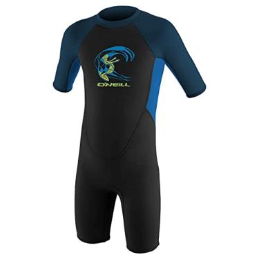 Imagem de Roupa de mergulho infantil O'Neill Reactor-2 2 mm zíper traseiro manga curta primavera preto/oceano/ardósia, 4