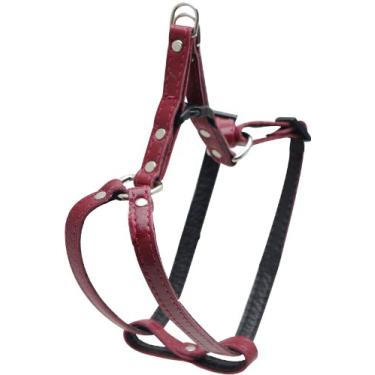 Imagem de Dogit Peitoral ajustável para cães em estilo de couro, 17 a 33 cm, vermelho