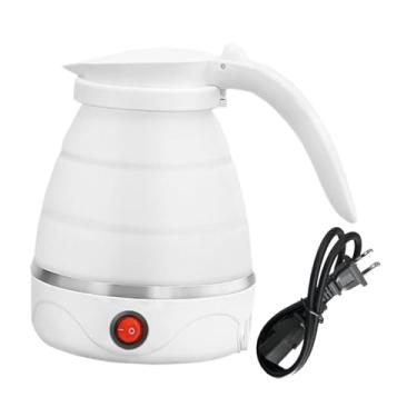 Imagem de Ioensy Viagem dobrável chaleira elétrica portátil 1200ml acampamento leve com caldeira de água de silicone com cordão de alimentação separável dobrável,