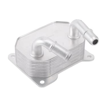 Imagem de VekAuto Resfriador de óleo do motor para Ford C-Max 2007-2010 Refrigerador de óleo de transmissão Trans Cooler No.1385380/1355341 Liga de alumínio tom prateado 1 peça