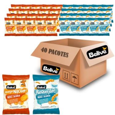 Imagem de Kit Snacks BELIVE Queijo Nacho (20x) Requeijão (20x) 25g