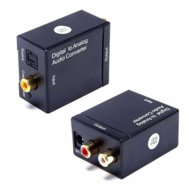 Imagem de Conversor Óptico Coaxial Digital P/ Som Analógico Saida Rca - Exbom