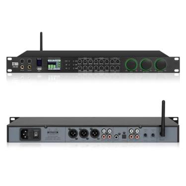 Imagem de XTUGA AM100 Profissional KTV Processador de Efeito Vocal Digital Anti-uivante Processador de Áudio Echo Effector USB Bluetooth Ótico para Reverberador Doméstico Karaokê, Palco, Apresentação, Casamento
