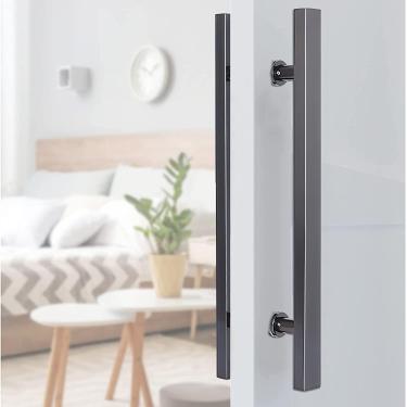 Imagem de Maçaneta De Barra Push Pull Moderna, Maçanetas E Puxadores De Porta De Celeiro Deslizante, Conjunto De Ferragens Embutidas Para Maçanetas De Portão Resid, Color 5, Length 80cm/31.5inch