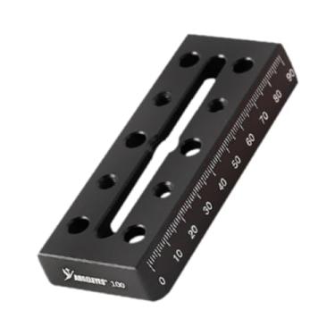 Imagem de ZGUZMCMK Placa de Montagem de Cauda de para Telescópio, Acessórios Profissionais de Substituição para Telescópio Astronômico, Astrofotografia, Liga D, 100 Mm Preto