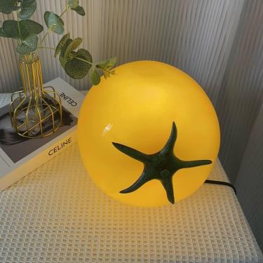 Imagem de Lâmpada de tama de vidro da lâmpada de tomate com 3 modos coloridos LED LUBRIL DE DOIVERAÇÃO, Lâmpadas estéticas de 10w de 8,6 polegadas Nórdica Noteira