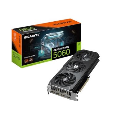Imagem de GIGABYTE Placa gráfica GeForce RTX 5060 Gaming OC 8G, 8GB 128-bit GDDR7, PCIe 5.0, sistema de refrigeração WINDFORCE, placa de vídeo GV-N5060GAMING OC-8GD