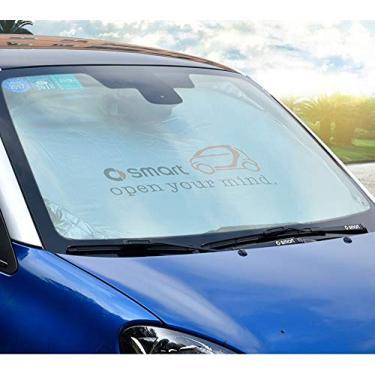 Imagem de TENWIND Para-sol para janela dianteira de carro compatível com Smart fortwo forfour 453 2015-2019 Toldos de teto acessórios (guarda-sóis de janela frontal)