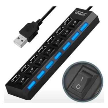 Imagem de Hub Usb Com 7 Portas E Led Indicador - Doxa