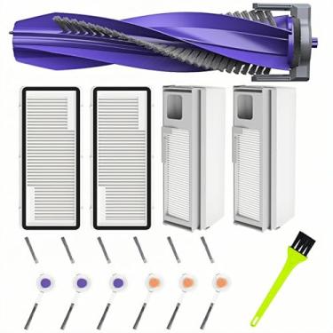 Imagem de Kit de substituição de 12 peças para aspirador de pó robô Narwal Freo X/Z Ultra Freo Pro X Plus | 1 escova de rolo, 2 filtros HEPA, 2 sacos de poeira, 6 escovas laterais | Acessórios duráveis para