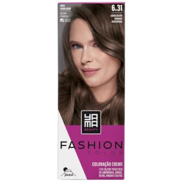 Imagem de Coloração Yama Fashion Color Tintura Tinta Cabelo Creme Mini Kit 6.31 Louro Escuro Dourado