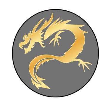 Imagem de Adesivo Infantil Redondo Personalizado, Tema Dragão, 5 cm, Vários Modelos (DG-315, BOPP, 5-CM)