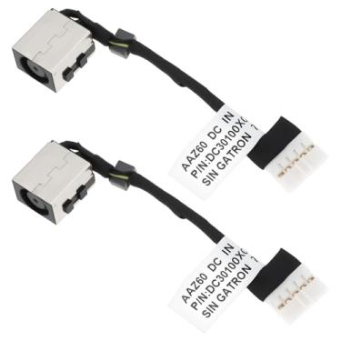 Imagem de Micro Traders 2 peças de cabo de tomada de alimentação de carregamento de computador compatível com Dell Latitude E7470 E7270 0VCYYW