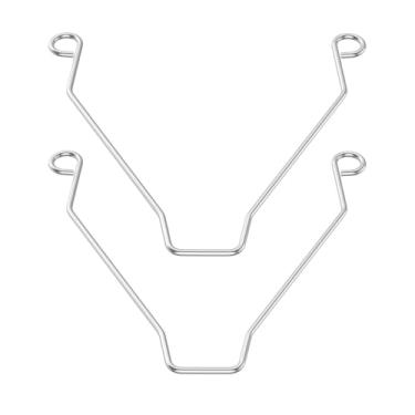 Imagem de WKZO Pacote com 2 clipes de mola de grade S97017068 para tampa de ventilador de banheiro C350GN de 22 x 23 cm, clipes de ventilação de aço inoxidável para 690/693/VC305C3N/695/696N