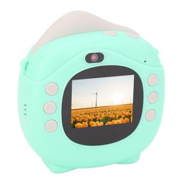 Imagem de Câmera de Encaixe, Impressão Térmica Screen IPS de 2 Polegadas Múltipla Câmera de Impressão Instantânea para Fotografias para Foto Preto e Branco de 3,3 Polegadas para o Aniversário de Viagem (64 GB)