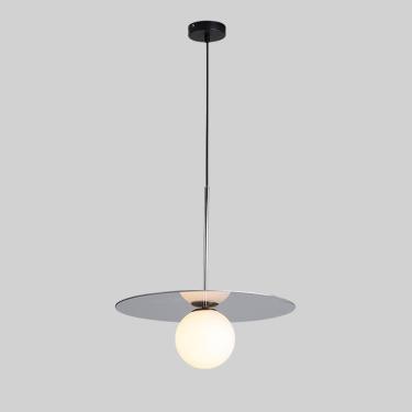 Imagem de Luz Pendente Nórdica Moderna, Abajur De Vidro Branco Mini Lâmpada Suspensa, Lustre Suspenso Semi-embutido De Cabeça única Para Cozinha Ilha Quarto Sala De Estar De Cabeceira Est, Smoky Gray, 45cm
