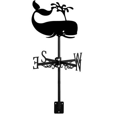 Imagem de Cata-vento De Metal Animal E Caçador Ornamento Cata-vento Indicador De Direção De Aço Inoxidável, Jardim De Quintal Arquitetura Montagem No Telhado Fácil De Usar E Instalar, Style 4