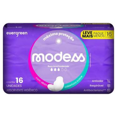 Imagem de Absorvente Íntimo Suave Com Abas Modess 16un Evergreen