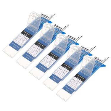 Imagem de HARFINGTON 50 peças de eletrodos de tungstênio para soldagem TIG 3/81.3 cm x 17.8 cm 1,8-2,2% tungstênio de ítrio para soldagem de aço inoxidável, soldagem de liga de magnésio de alumínio, azul escuro