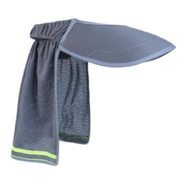 Imagem de Amagogo Capacete de proteção solar para pescoço, proteção solar para capacete, viseira com aba para pescoço para capacete feminino e masculino, Cinza 40cmx50cm