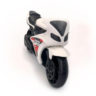 Imagem de Moto de Brinquedo Esportiva 1000, branca