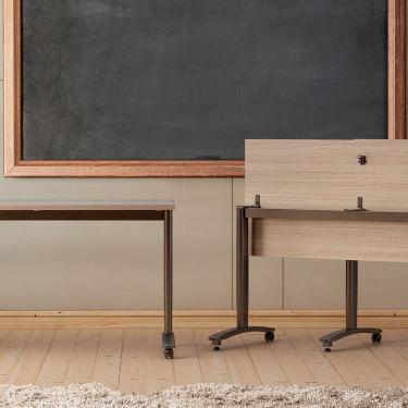 Imagem de Mesa Retangular Basculante Jobt1 120cm X 74cm X 60cm Nogal/cinza