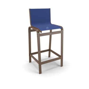 Imagem de Banqueta Alta Cozinha Balcão Bancada Alumínio Marrom - Azul