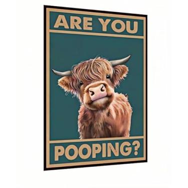Imagem de Carastora Placa De Lata Vintage Para Banheiro, "Você Está Fazendo Cocô?", Decoração Retrô Parede Em Metal, Divertida 20X30 Cm, Perfeita Casa, Cafeteria, Escritório Ou Pub