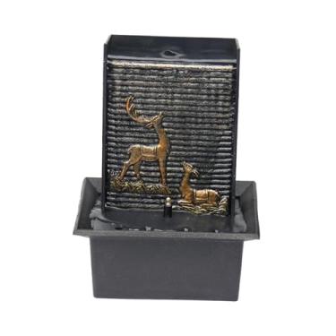 Imagem de Bothyi Fonte de mesa, ornamento, decoração para casa, estátua de veado, cascata interna, decoração de mesa, cascata d'água para, entrada, quarto