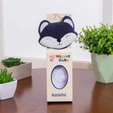 Imagem de Naninha De Bebê Bichinho De Pelúcia Com Prendedor De Chupeta - JR Deco