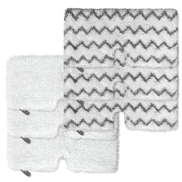 Imagem de 6 pacotes de almofadas de substituição para esfregão a vapor com tiras de esfregão para esfregão Shark Steam Pocket Mop S3500 S3501 S3601 S3550 S3901 S3801 Washabl de microfibra para limpeza a vapor