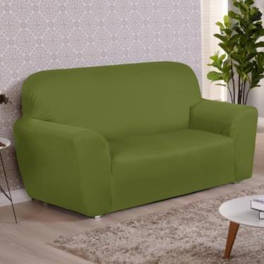 Imagem de Capa De Sofá Lisa Coladinha 2 e 3 ou 4 Lugares/Capa de Poltrona 1 Lugar (VERDE,3 Lugares)