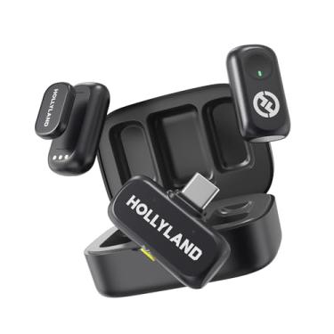 Imagem de Hollyland LARK A1 Duo – Microfone Sem Fio Mini para iPhone 15/16 e Android (2TX + USB-C RX + Case de Carregamento), Microfone Magnético para YouTube, TikTok, Podcast e Entrevistas (Preto)