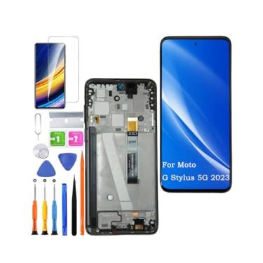 Imagem de Substituição de tela para Motorola Moto G Stylus 5G 2023 Original, XT2315 LCD Touch Panel Display Digitalizador Assembléia peças de reparo com kit (preto com moldura)