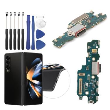 Imagem de Conector Dock para Samsung Galaxy Z Fold4 Porta de carregamento Flex de substituição para Z Fold 4 5G F936U Carregador USB Dock Board Conector com ferramentas (preto)