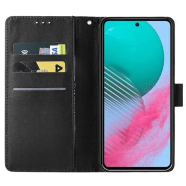 Imagem de Capa Carteira Flip Premium em Couro Sintético para Samsung Galaxy M54, Proteção Completa, Suporte Integrado, Compartimentos para Cartões, Preto