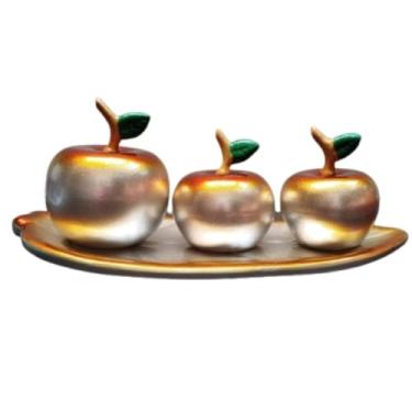 Imagem de Fruteira Decorativa Maça em Cerâmica Prata