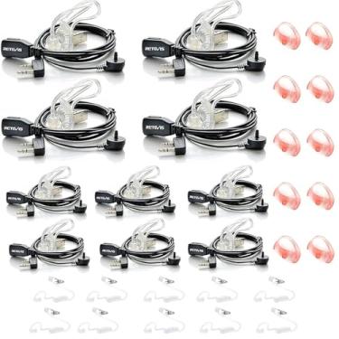 Imagem de Retevis Fone de ouvido de rádio, tubo acústico adicional e fones de ouvido de silicone macio (5 pares), para RT22 RT21 H777, compatível com rádio bidirecional Baofeng Pxton Kenwood, fone de ouvido