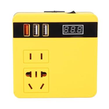 Imagem de Diydeg Inversor DE Potência, 120w DC18-21V ENTRADA CAPAÇÃO CA 3 PORTAS USB INVERIORIDADE PORTULAÇÃO DE Bateria Bateria Com Exibição DE Tensão, Adaptador DE Carregador DE Pacote DE
