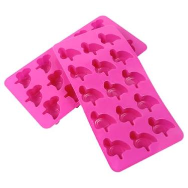 Imagem de 2 Peças Molde De Gelo Flamingo Flamingo Doces Confeitaria Vela Molde De Silicone Bolo Pops Molde Aloha Festa Sabonete Molde Decoração De Bolo Decoração Havaiana Molde De Bolo