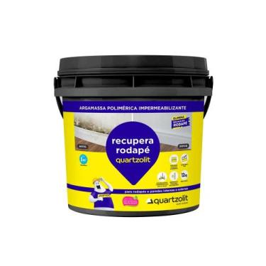 Imagem de Recupera Rodape Branco Balde 12kg - Quartzolit - QUARTZOLIT SOLU