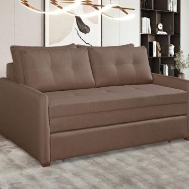 Imagem de Sofá Cama Casal 95cm X 157cm Montreal Marrom Escuro