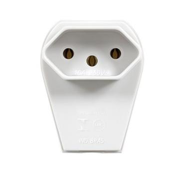 Imagem de Plug Pezzi Extensão Elétrica Prensa Cabo Branco - Fêmea 3P 10A