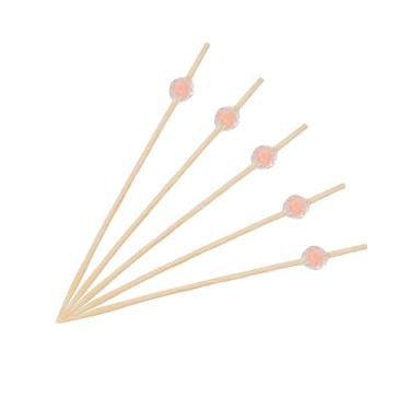 Imagem de Miçangas fofas descartáveis espetos de bambu aperitivo, coquetel de palitos de frutas, sanduíche, sobremesa, palitos longos para festa de aniversário, decoração de comida, palitos de coquetéis