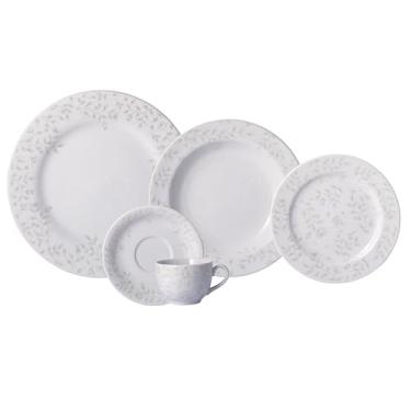 Imagem de Serviço de Jantar e Chá 20 Peças em Porcelana, Modelo Voyage, Redondo, Decoração Guaporé, Porcelana Schmidt