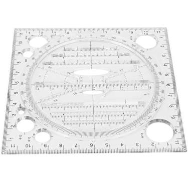 Imagem de AYNEFY Régua de Desenho Régua de Madeira Precisa para Trabalhadores de Madeira Segura para Usar Material Acrílico