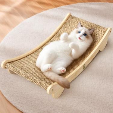 Imagem de Ordora Arranhador extra grande para gatos: almofada de arranhões para gatos de 80 cm e sala de cama para gatos internos - móveis modernos para gatos para arranhar e descansar