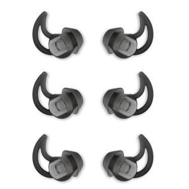 Imagem de MMYQXI Pontas de silicone de substituição médias, compatíveis com Bose QC20 QC20i SoundSport SIE2i IE2 IE3, pontas de borracha, 3 pares